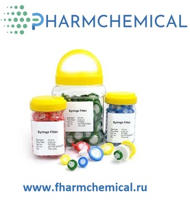 Шприцевой фильтр мембранный 0,45 мм, 13,0 мм, нестерильно, 100 штук, PVDF Шприцевой фильтр мембранный 0,45 мм, 13,0 мм, нестерильно, 100 штук, PVDF